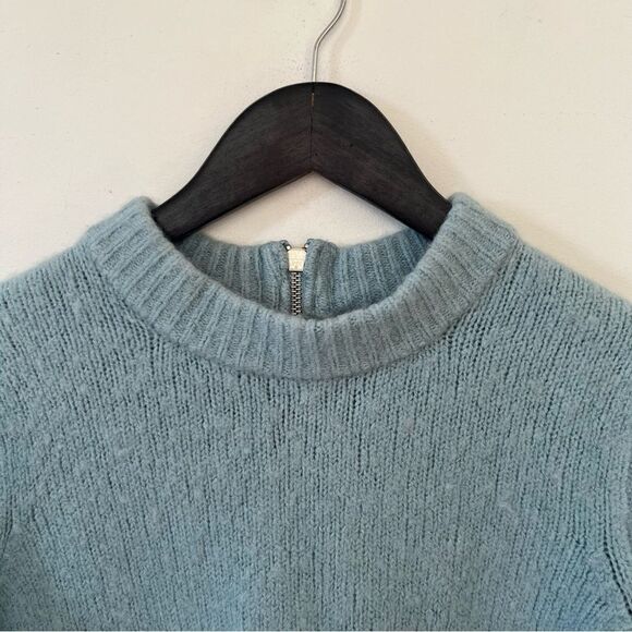 Cynthia Rowley Baby Blue Wool Blend Mock Neck Sweater - Picture 7 of 8